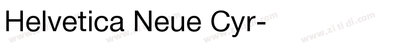 Helvetica Neue Cyr字体转换
